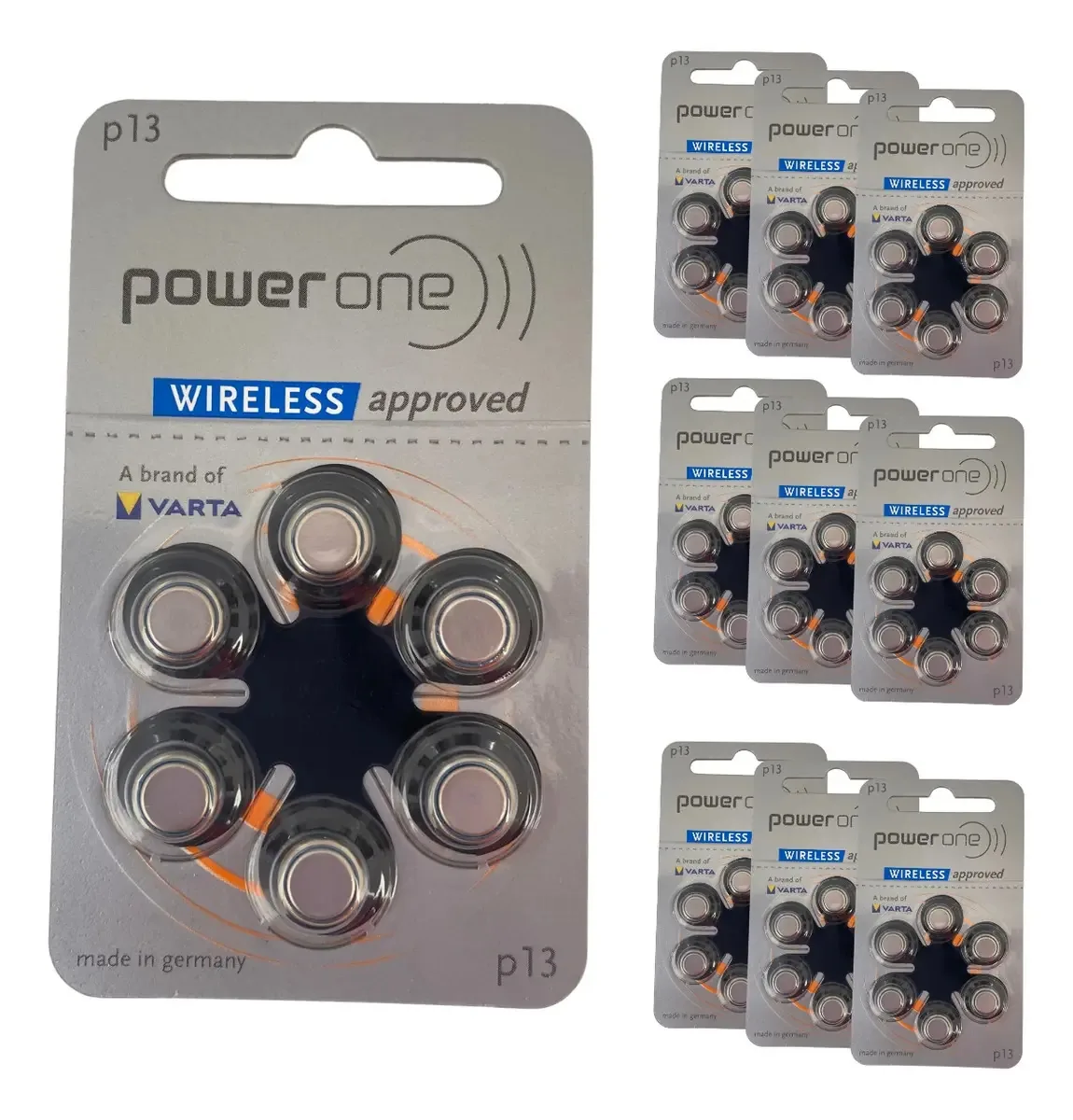 60 Pilhas Baterias 13 Power One 10 Cartelas
