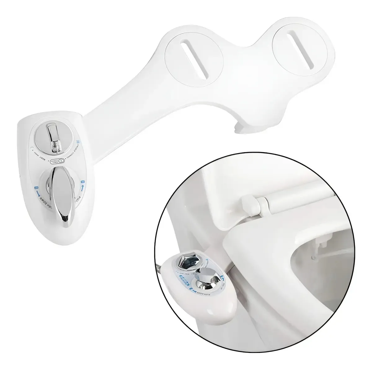 Bidê sanitário multifuncional, instalação simples, branco