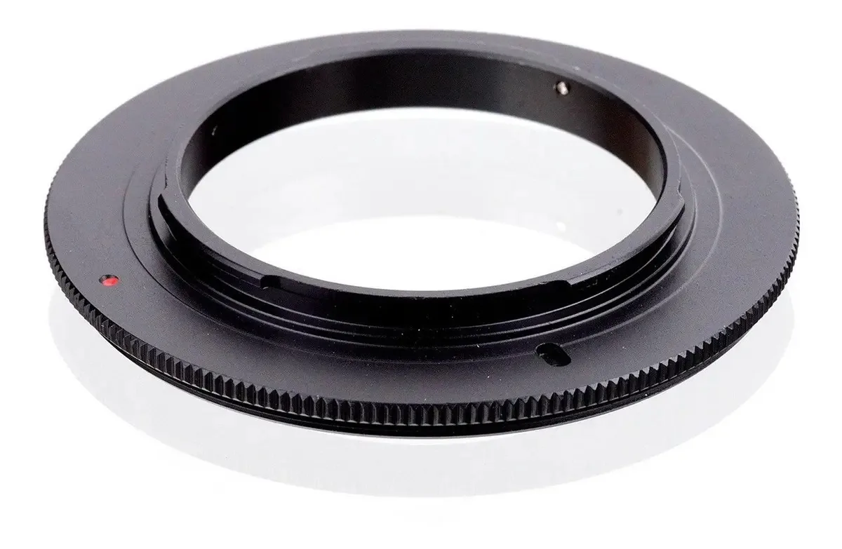 Anel adaptador reversível de 55 mm para câmera Nikon