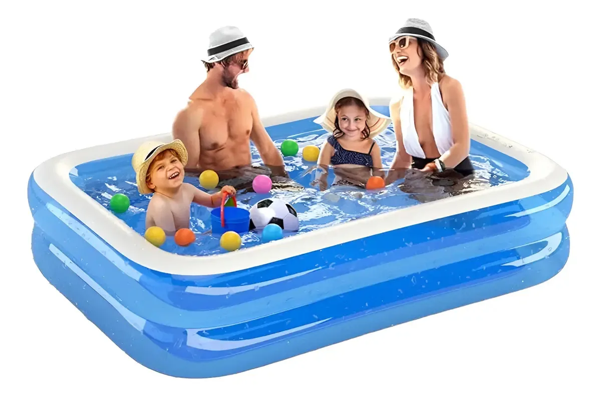 Grandes piscinas familiares para crianças (azul, 200x150x50cm) Cor azul