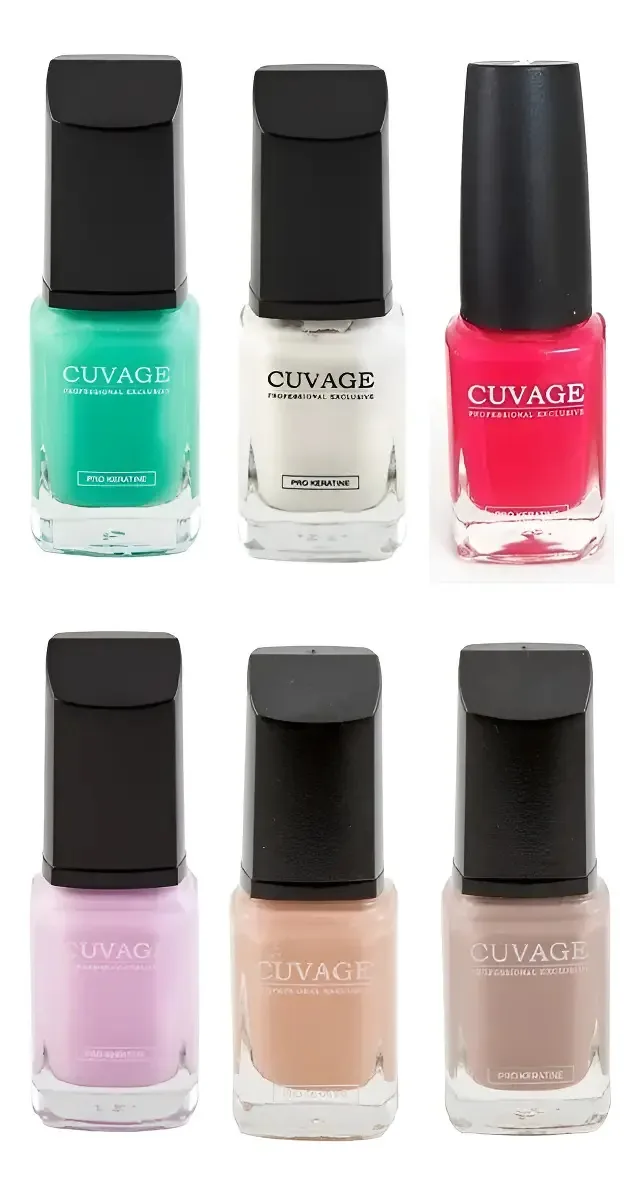Kit X6 Esmaltes de Unhas Tradicional Cuvage 11ml à Escolha