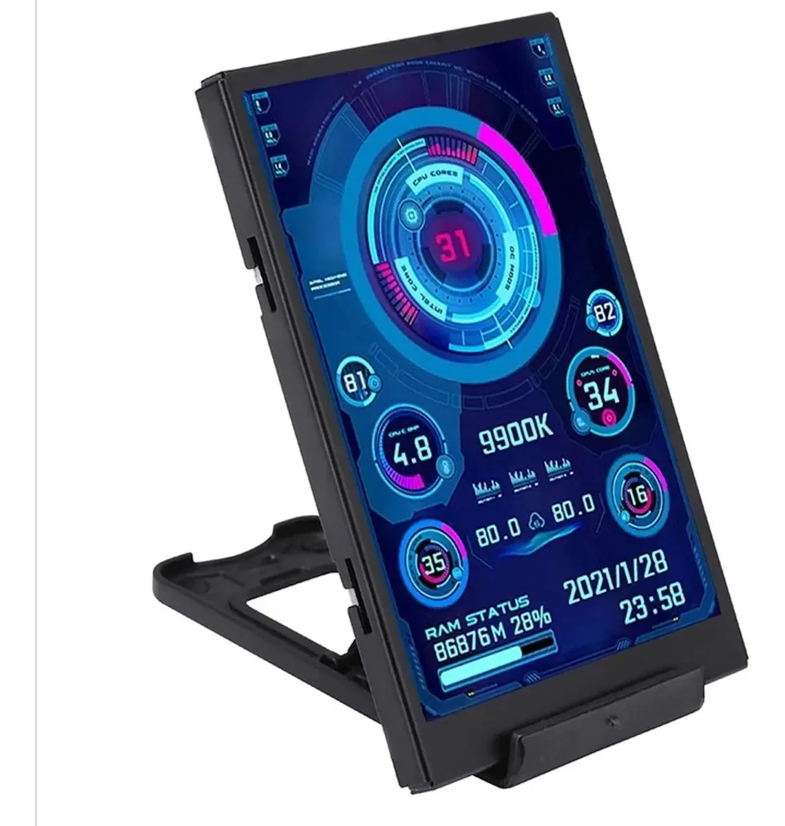 Walfront Mini Monitor Display Tela Monitor De Computador Ips