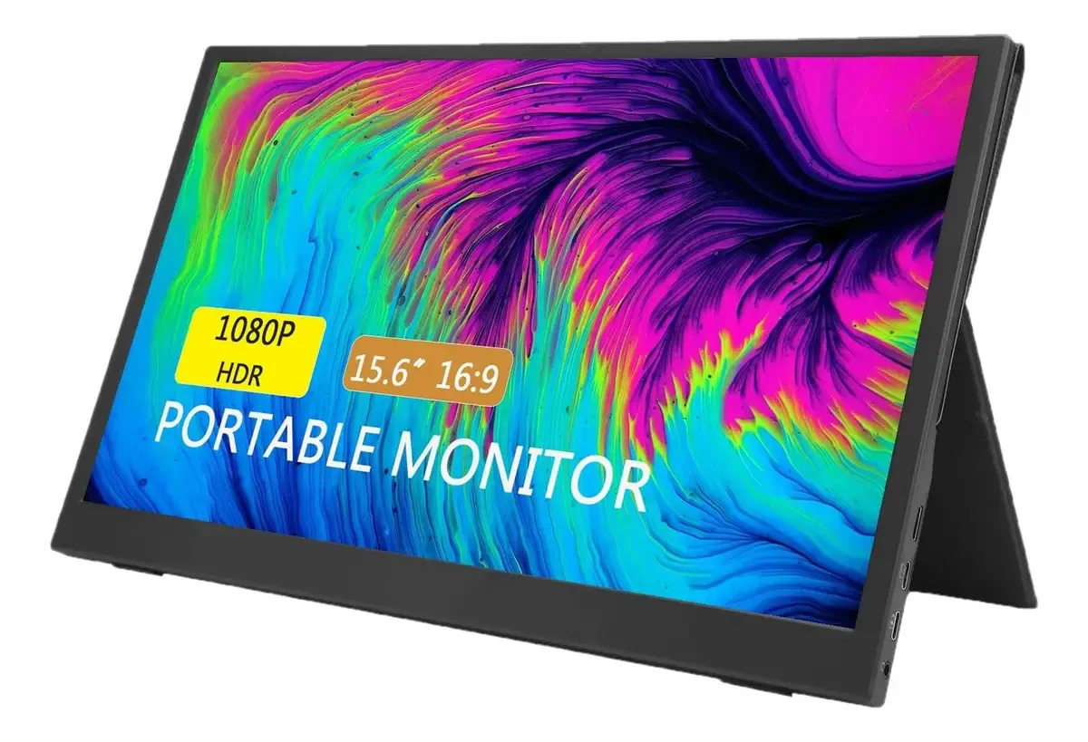 Monitor Portátil, 15,6 Polegadas 1080p Hdr Usb C Monitor De