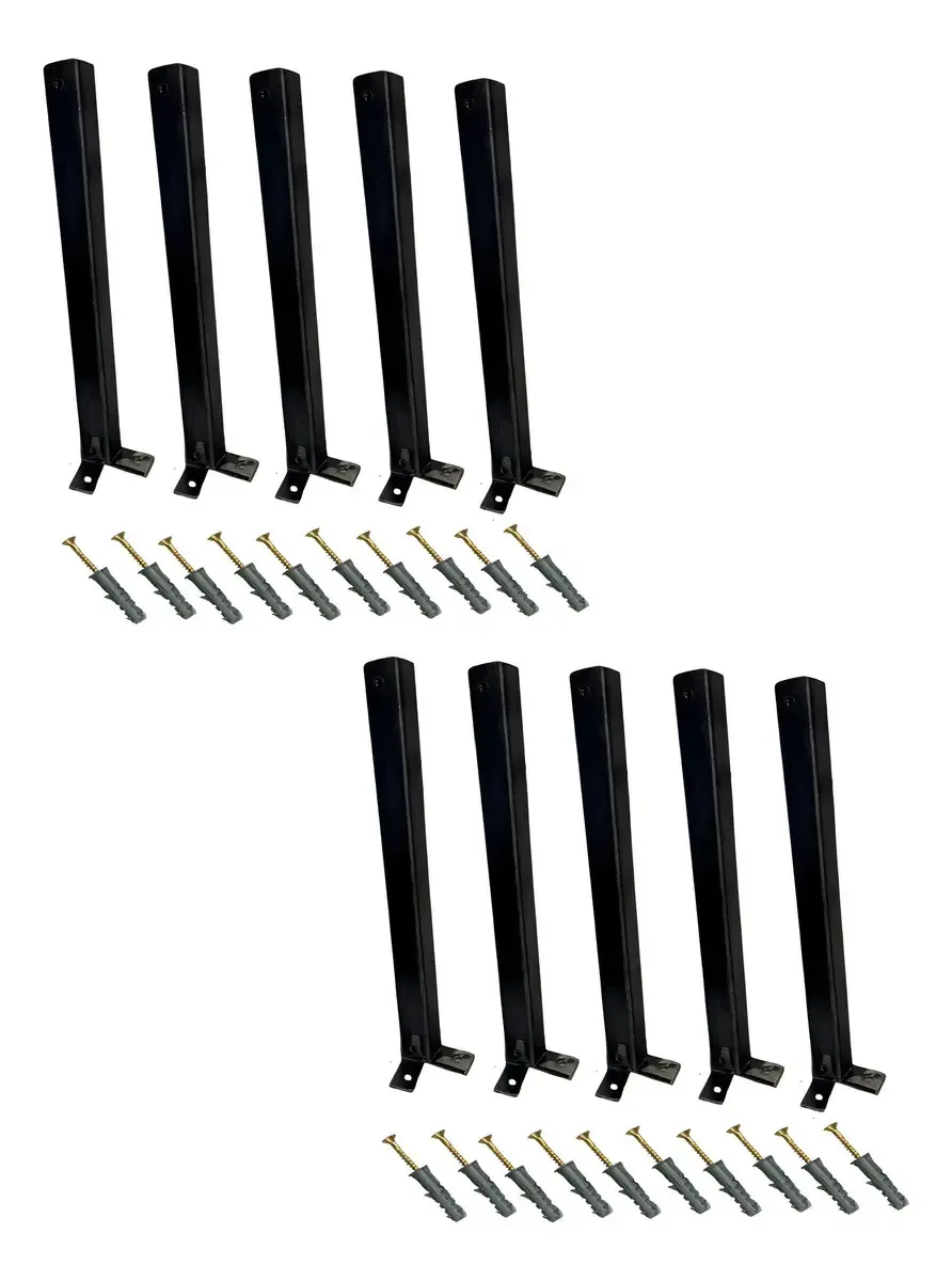 Kit Instalação 10 Haste Concertina Simples 30 Cm Parafusar