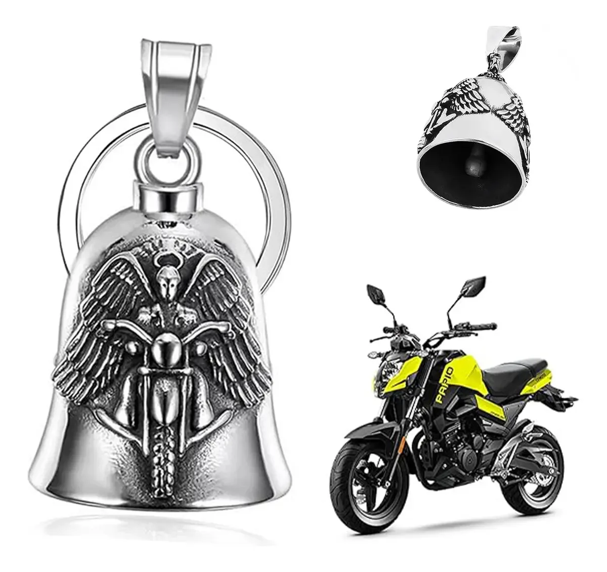 Amuleto de motociclista Guardian Bell Biker Right Silver Protection
