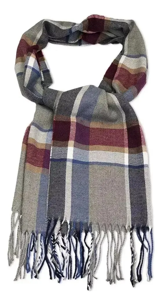 Lenço xadrez mede 180x33cm Cores e Cor