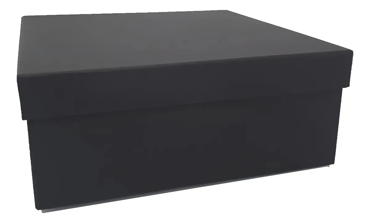 Caixa De Presente 25x25x10 Dobravel Preta Casamento Padrinho Preto
