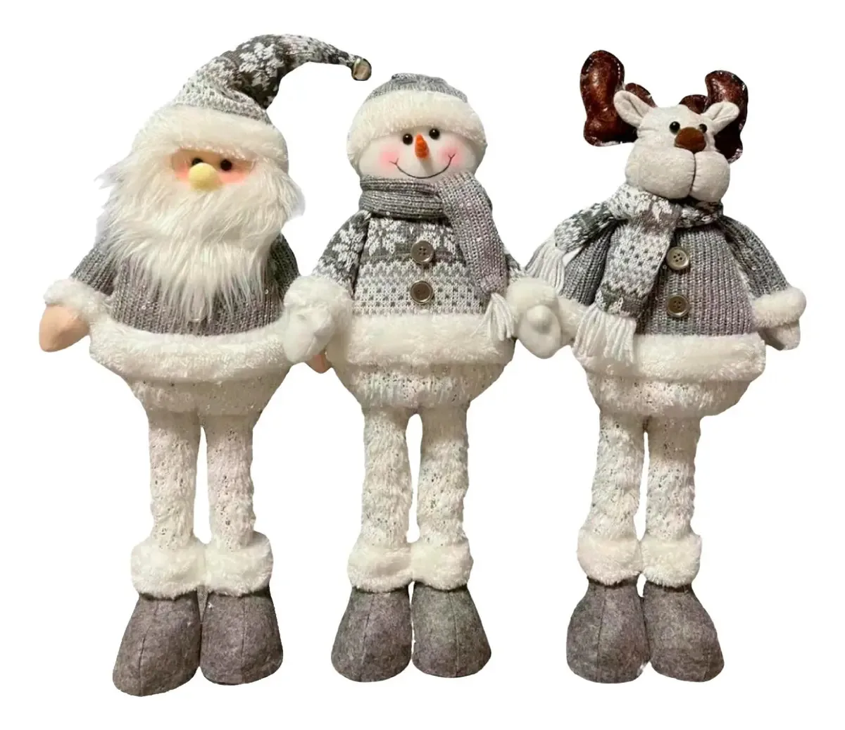 Macacões de 3 pernas compridas Pascuero Reindeer Monkey Snow Dolls Premium Grey Color