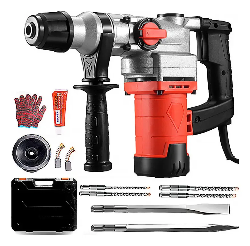 Martelete Rotativo Furadeira De Impacto 1900w Furadeira De Impacto 41j Furadeira Com Martelete Wicopet Furadeira De Impacto Power Tools 1900w Maleta E Acessórios