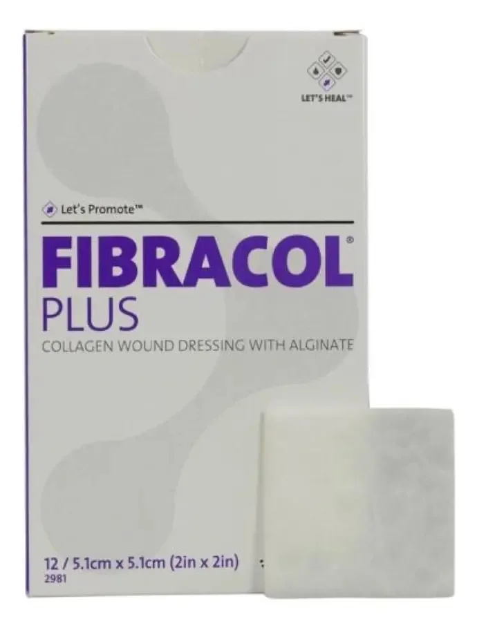 Curativo Fibracol Plus 5x5cm Kit Com 2 Curativos