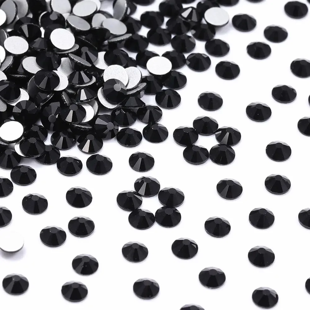 Strass pretos para decoração de unhas Ss3-ss10 Cor Ss8
