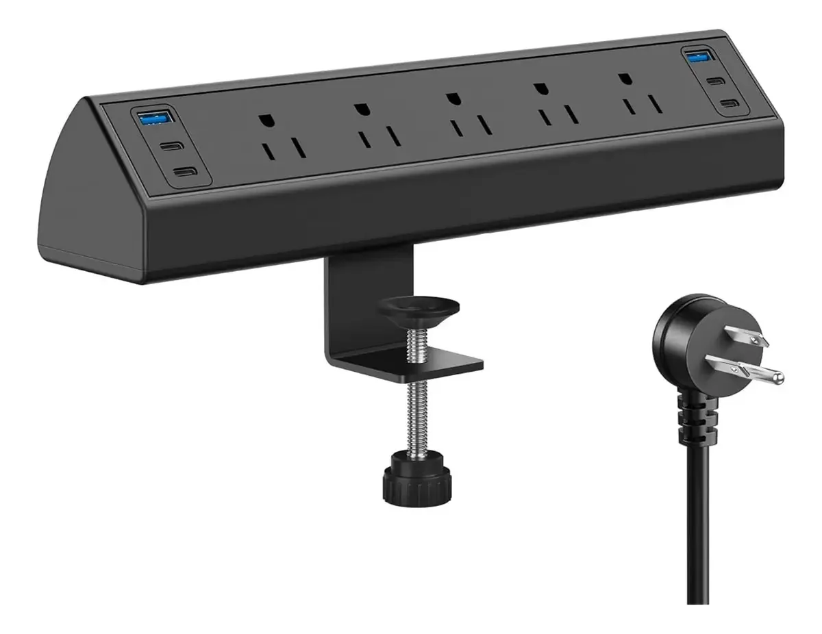Faixa de carregamento rápido USB C com proteção e suporte preto