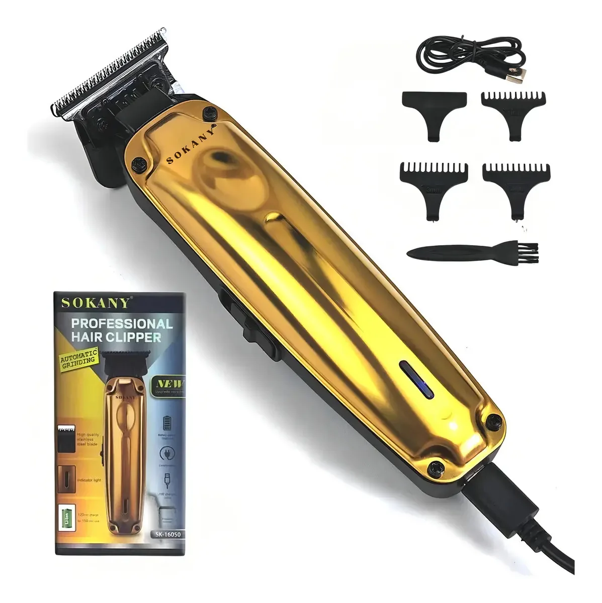 Máquina Cortar Cabelo Sokany Dourado