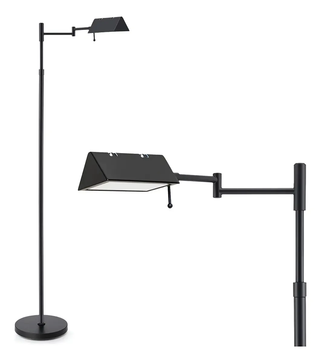 Luminária de chão LED ajustável Vonlux, braço articulado