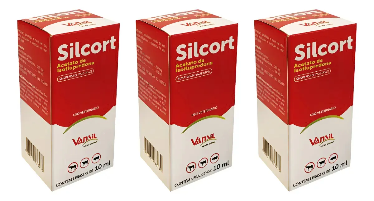 Silcort Vansil 10ml Anti-inflamatório Para Bovinos Equinos Suínos