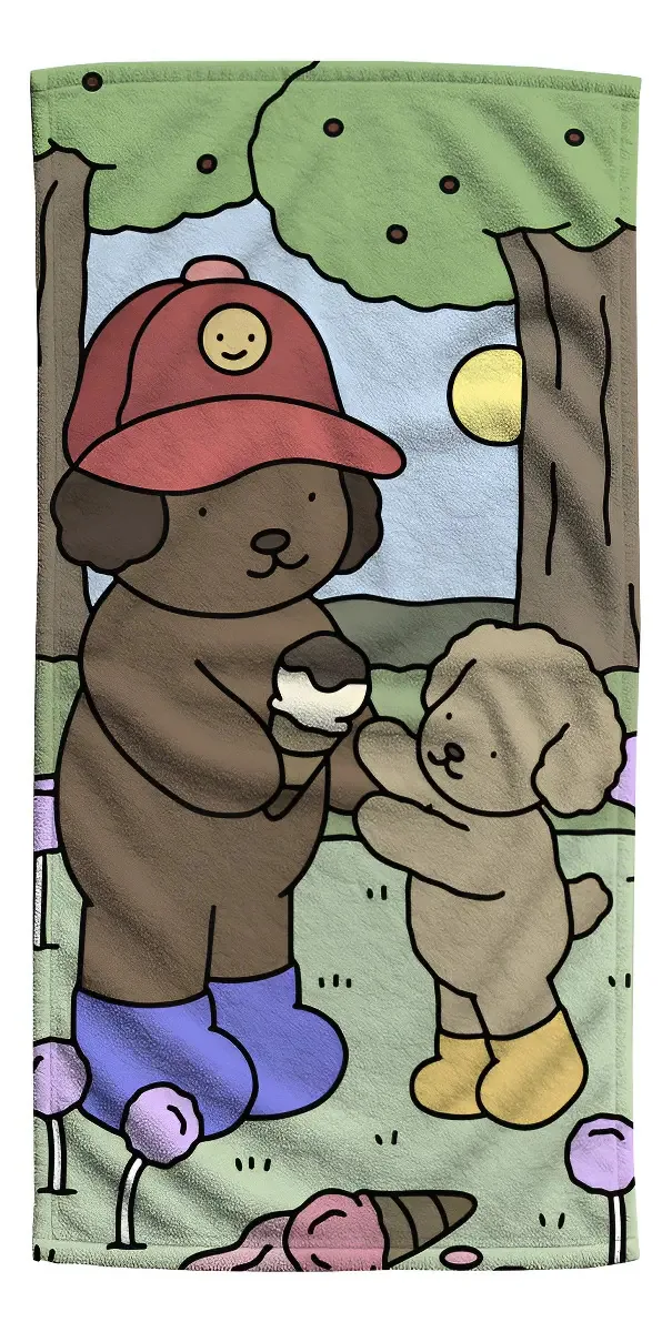 Toalha Banho Estampa Infantil Desenho Pintar Bobs Tb0179