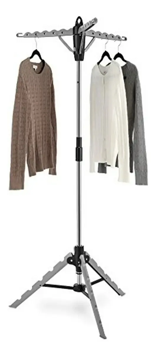 Whitmor, cabideiro e escorredor, cinza, roupas