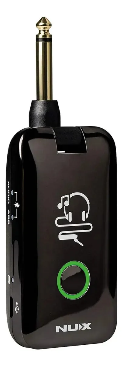 Fones de ouvido Bluetooth para guitarra e baixo com efeitos - preto