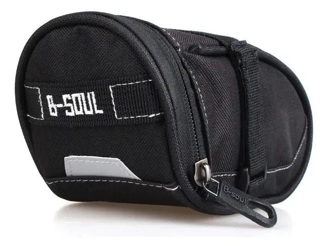 Bolsa de ferramentas de bicicleta, selim ou acessórios, cor: preto