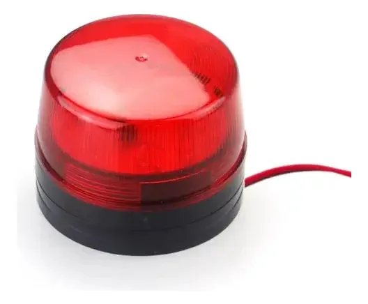 Farol LED estroboscópico com fio Vhome Red 12v Vshop