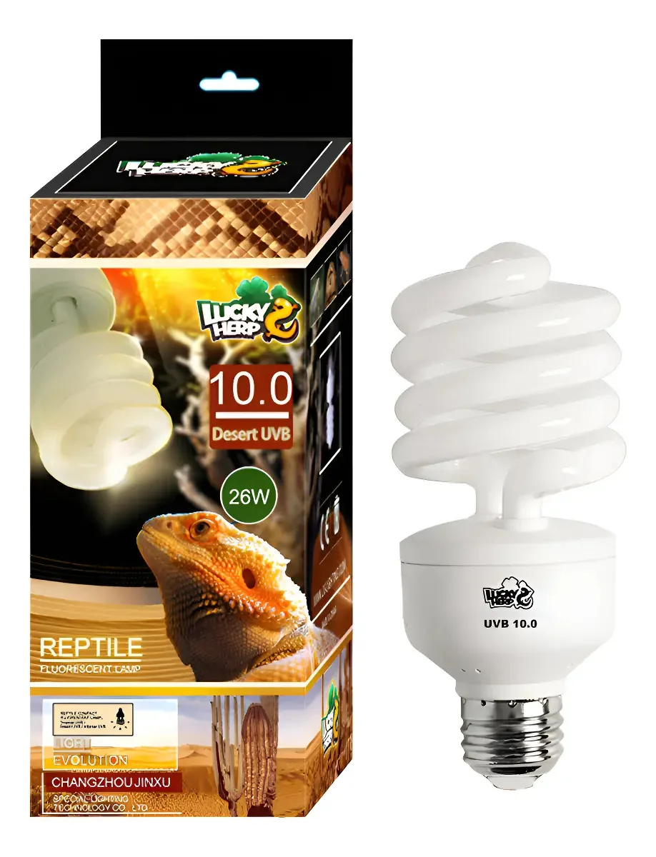 Lâmpada espiral Uvb 10.0 26w para terrários de répteis