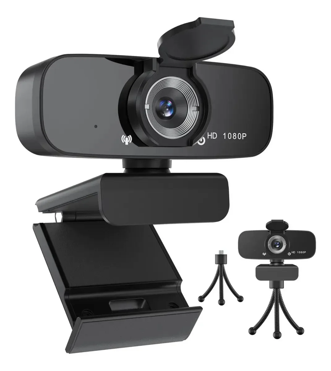 Argmao 1080p Hd com microfone de mesa, câmera USB