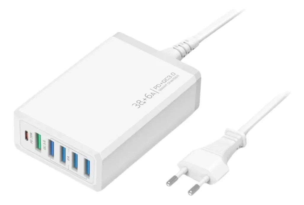 Carregador Tomada De Parede 6 Usb Sx-f4 Turbo Fonte Usb