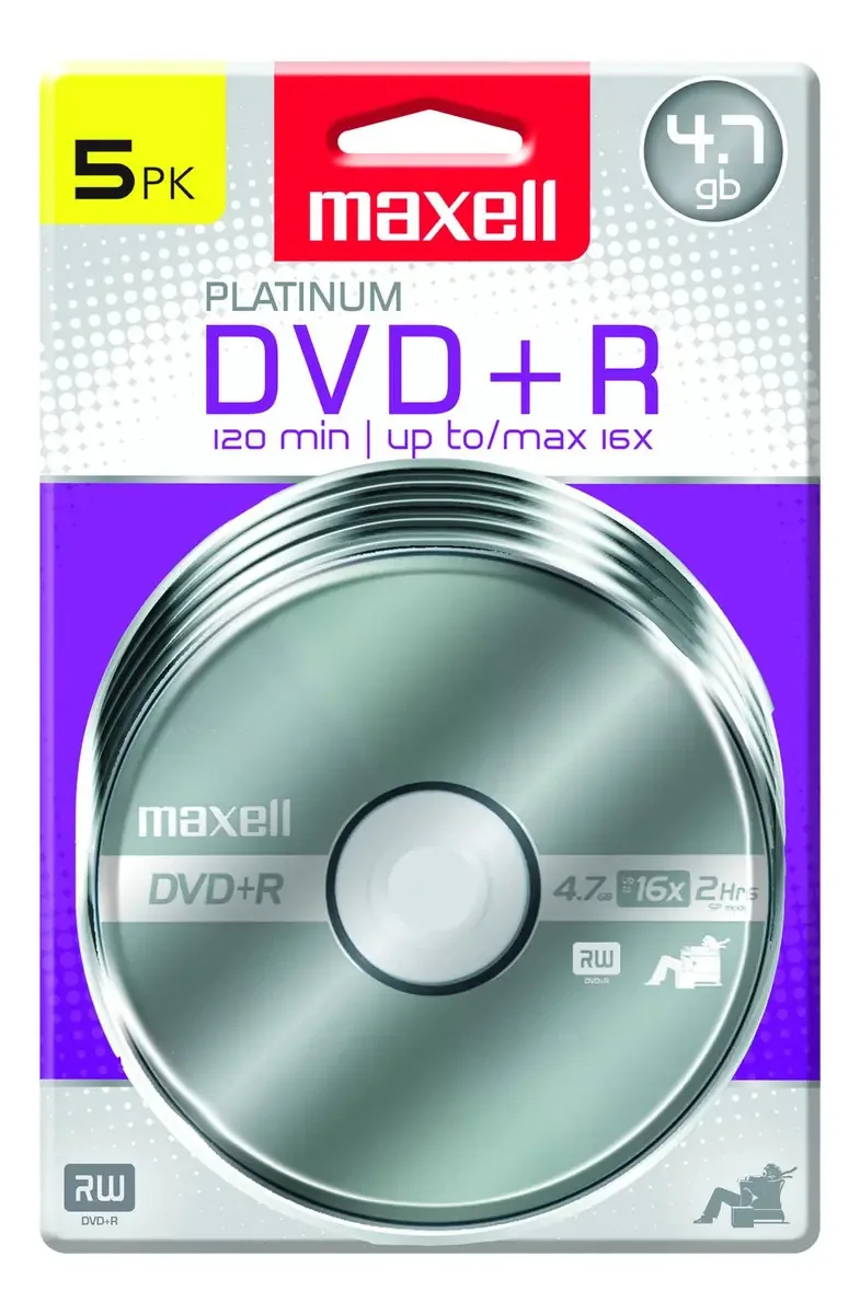 Cartão Dvd+r Maxell 639031 De 4,7 Gb, Gravação Única, Leitura Superior, Compatível Com Dispositivos De Reprodução