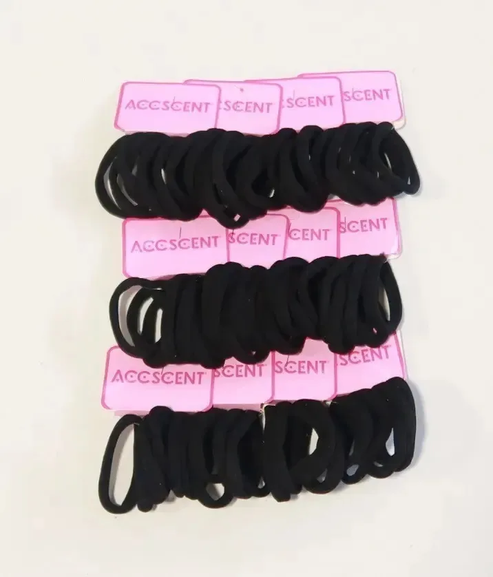 72 coletes elásticos elásticos variados, cabelo, trança, cor preta, cor preta