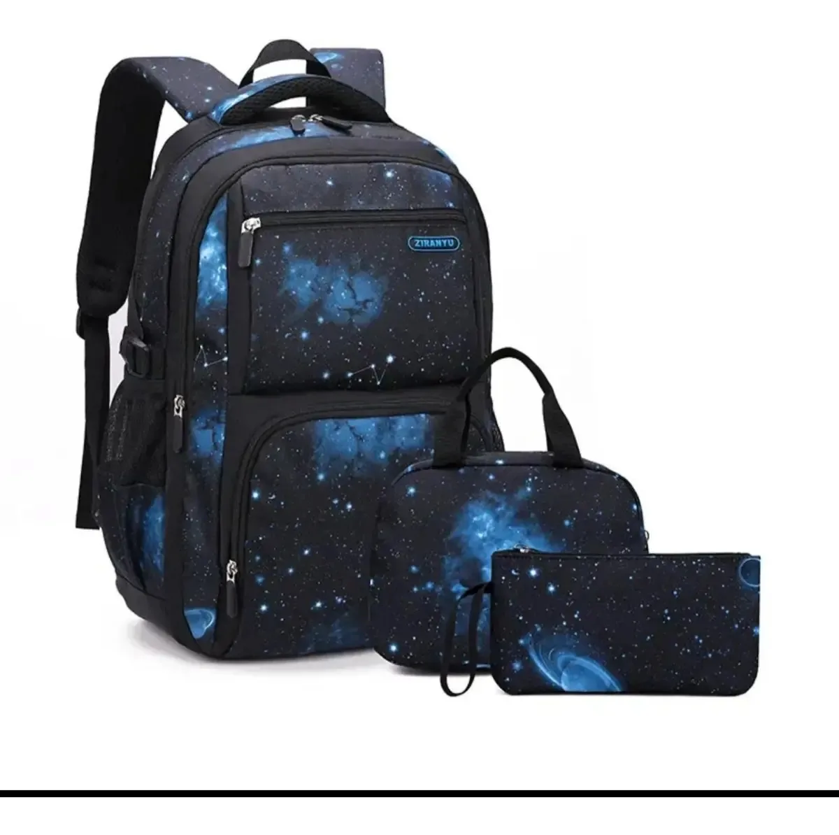 Mochila escolar, lancheira, pacote escolar, 40l, cor Galaxy, preta