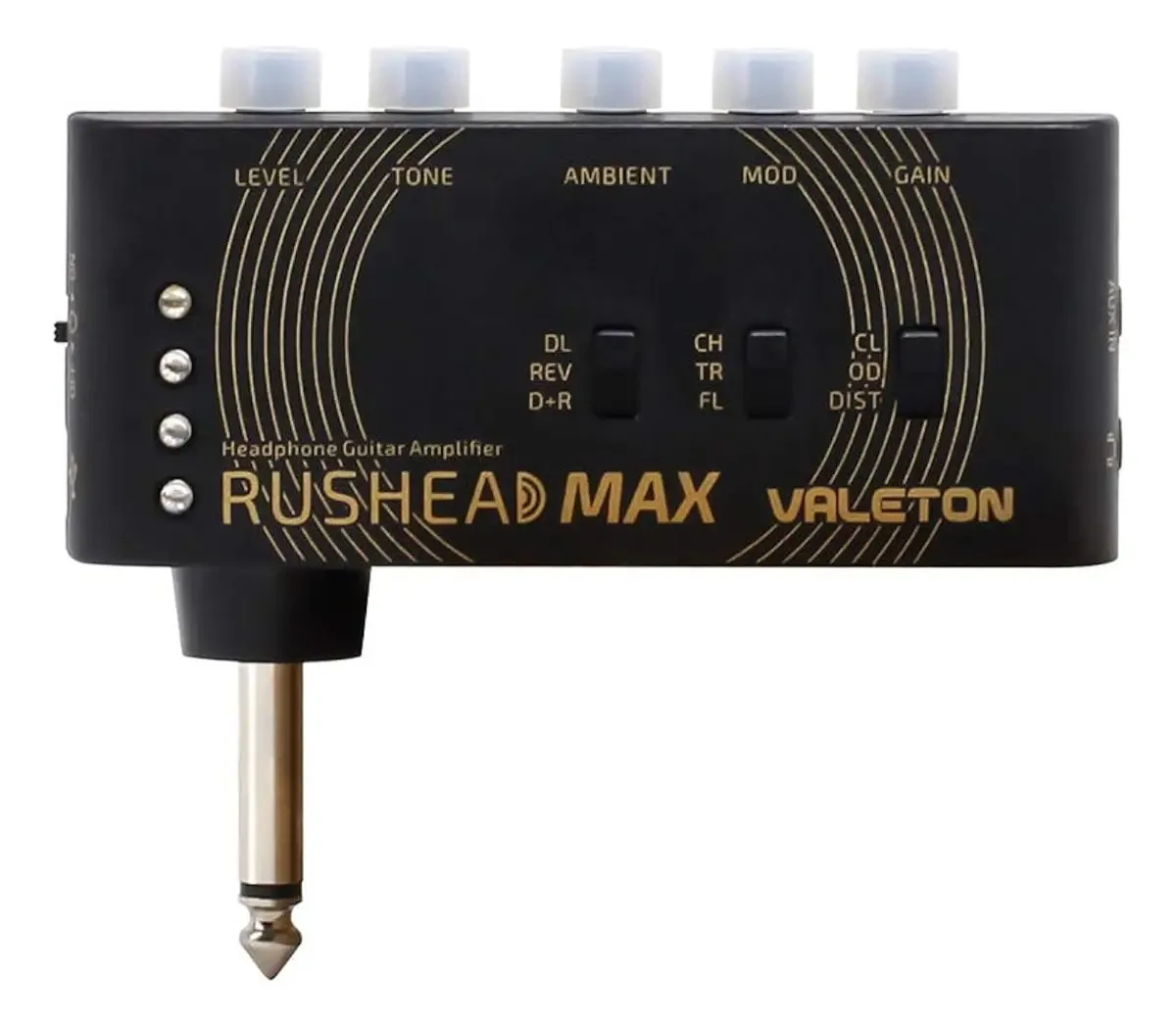 Amplificador de guitarra portátil com efeitos e USB