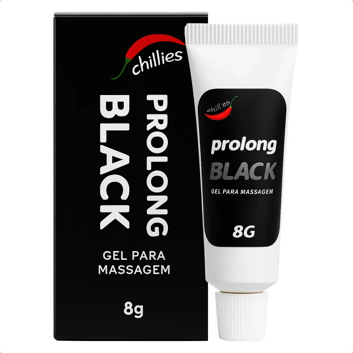 Gel Retardante E Dessensibilizante Peniano Prolong Black 8g