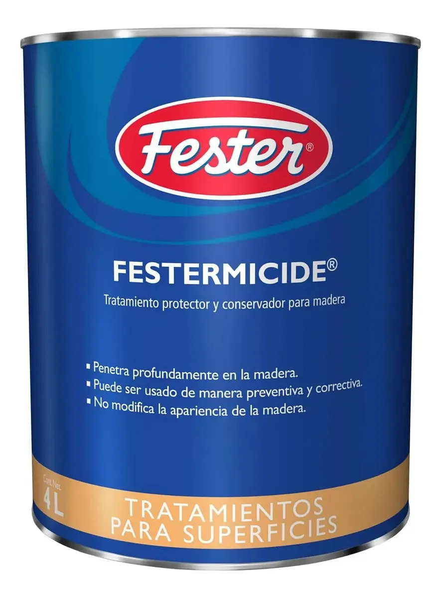 Proteção da madeira interior, exterior Fester Festermicide para portas, janelas, revestimentos, móveis, pisos de tábua e parquet, polines, vigas cor aquoso acabamento fosco 4L