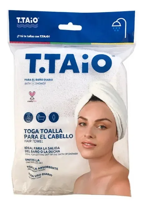 Toalha de cabelo branca T.taio de 5 peças