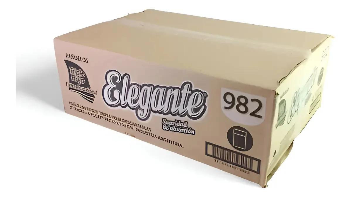 Caixa de Lenços Elegante Pocket Tripla Camada 27 Pacotes X 6 X10u Branco