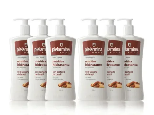 6 Cremes Corporais Pielarmina Castanha 350 Ml