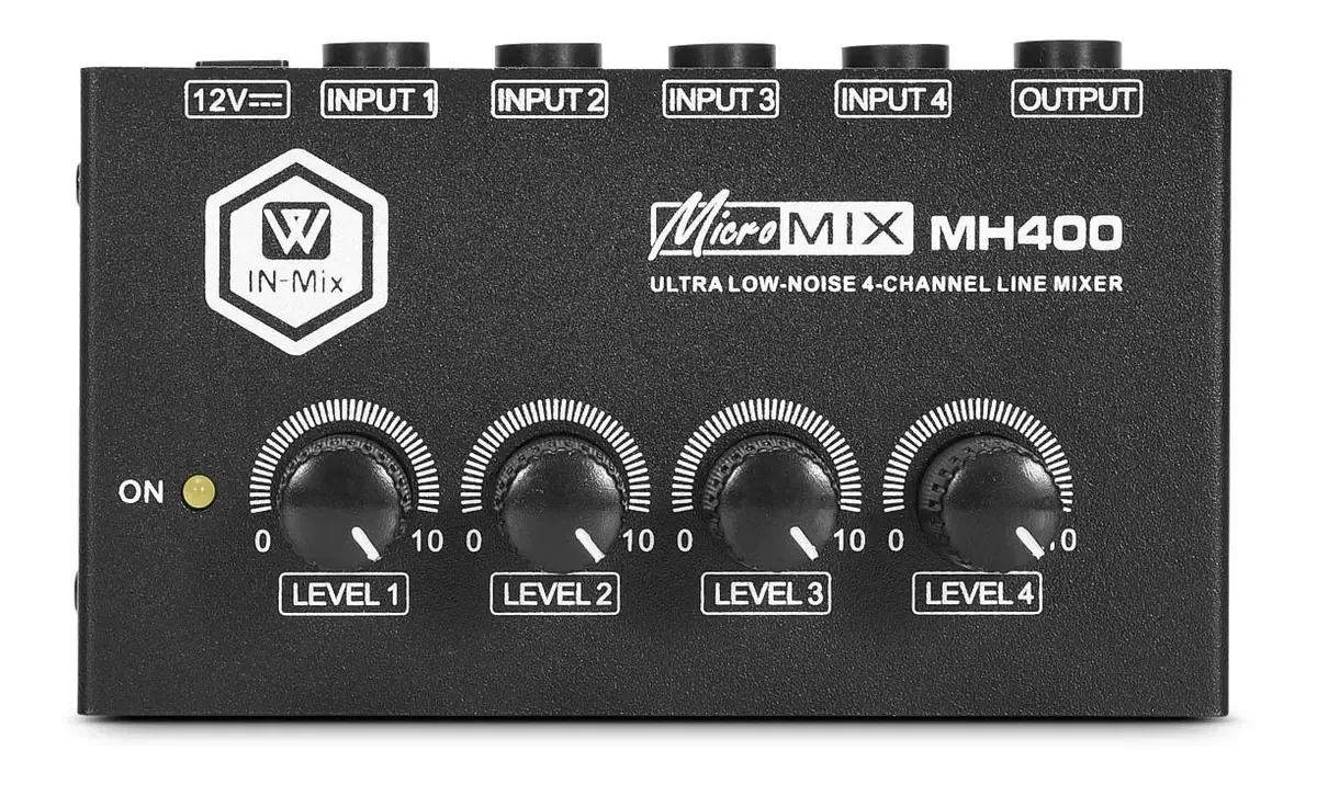 Amplificador de fone de ouvido estéreo Winmix Mh400 de 4 canais