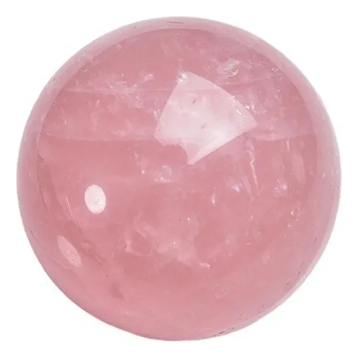 Esfera de cristal de quartzo rosa, decoração de meditação