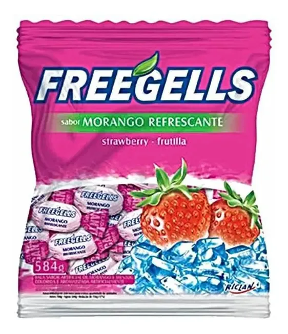 Bala Morango Freegells 584g
