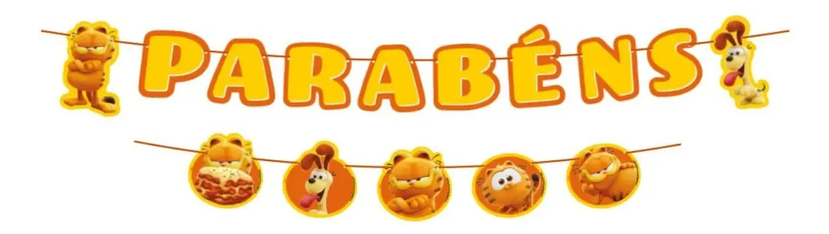 Faixa Decorativa Parabéns Festa Garfield