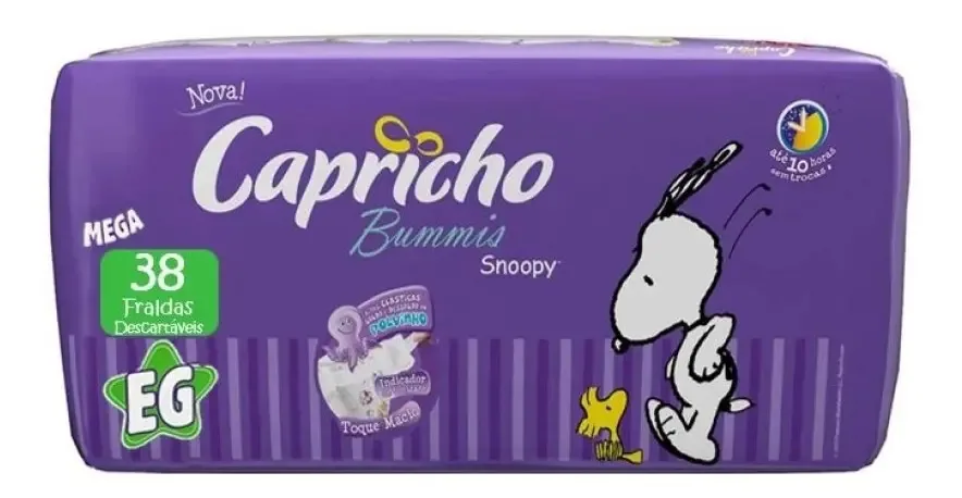 Fraldas Capricho Bummis Snoopy XXG - 72 unidades