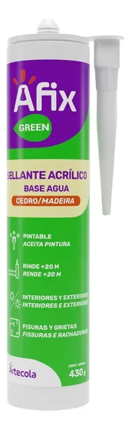 Silicone Base Água Afix Madeira 430gr