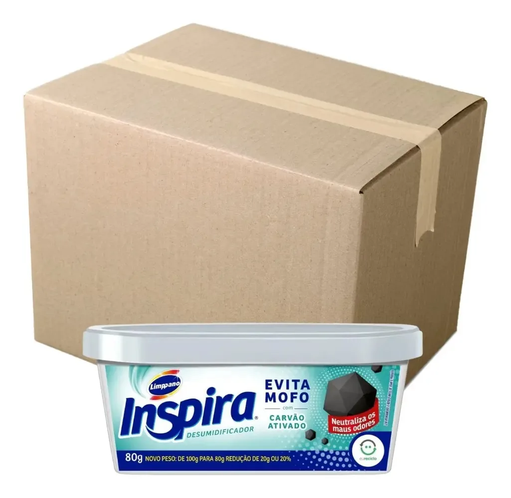 12 Unid. Antimofo Inspira 80g Carvão Desumidificador