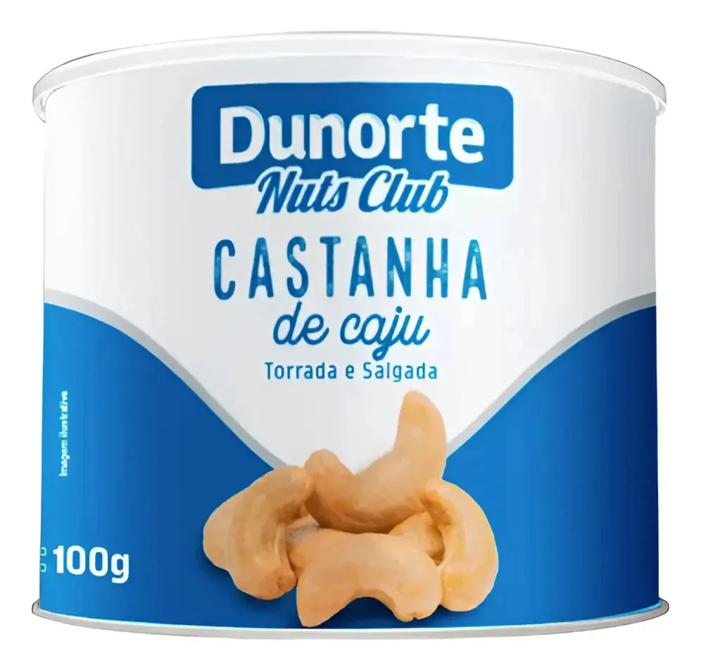 Castanhas Torradas E Salgadas Lata Dunorte 100g