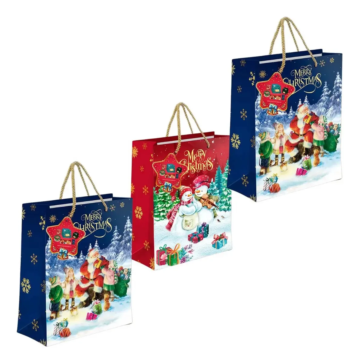 Cesta Natal Santa Edwiges Glitter 6 Itens