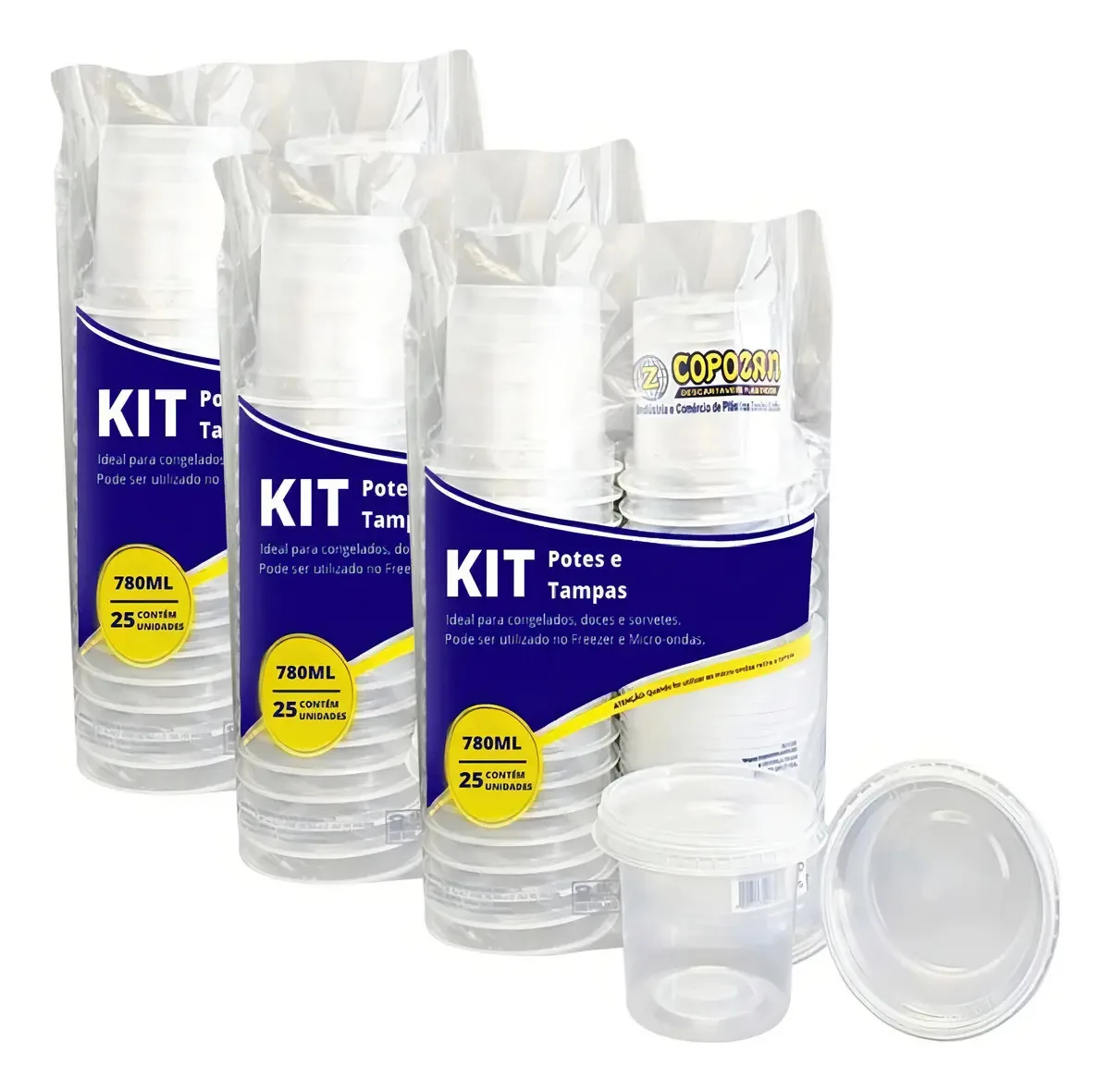 Sacos Para Freezer 780ml Pp Caixa C/250 Uni Full