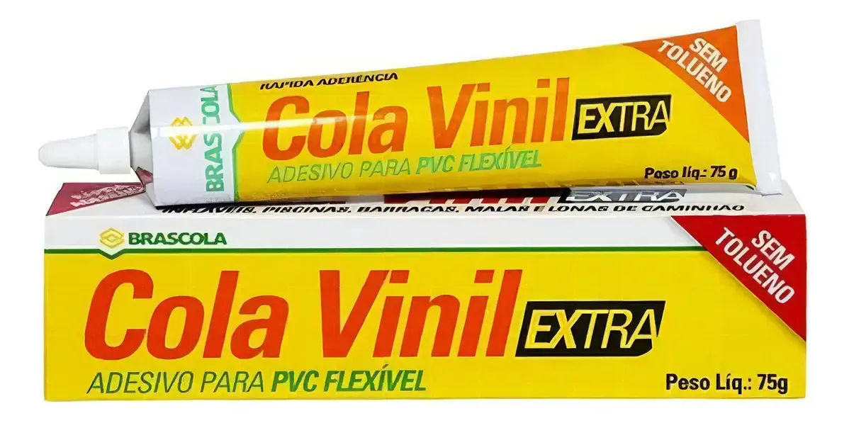 Cola Vinil 75g Remendo Reparo Piscina Boia Brascola Transparente