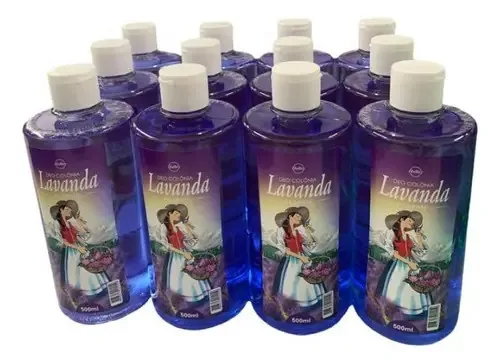 Kit Com 12 Deo-colonia Lavanda Halley Original 500 Ml