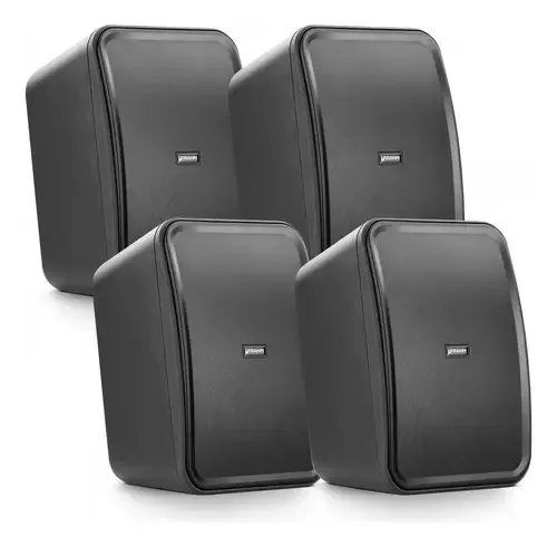 4 Caixas Som Ambiente Externo 6 Frahm 140w Hs Outdoor cor preto