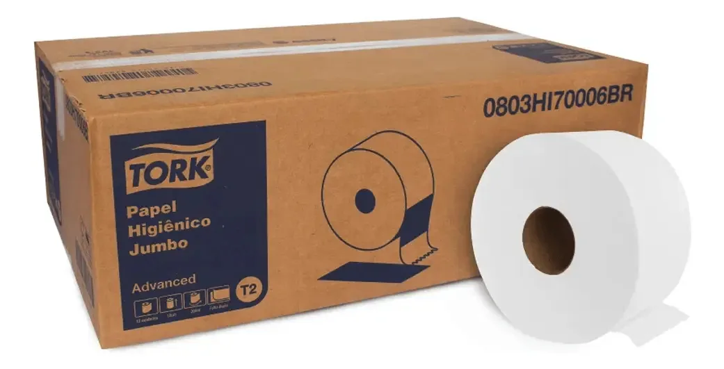 Papel Higiênico Rolão Folha Dupla Advanced 12x200m Tork